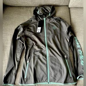 Womens athletic full zip with hood